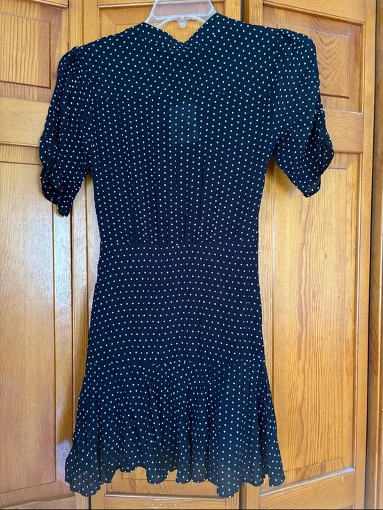 Free People Black Polka Dot Midi Dress - Picture 8 of 8